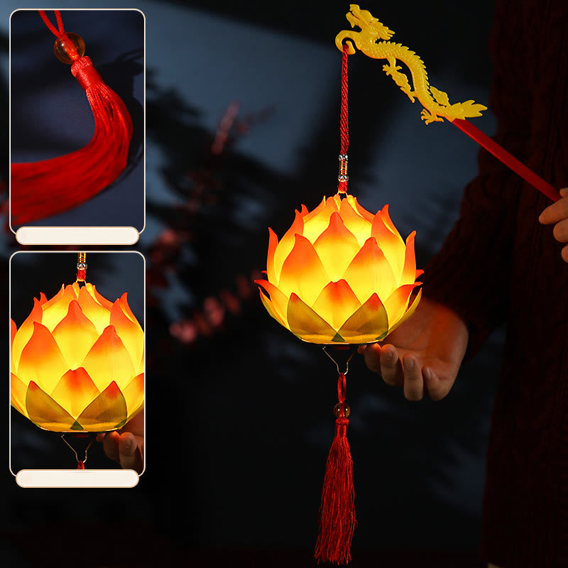Lanterne dragon en forme de fleur de lotus à faire soi-même | Décoration spirituelle pour la maison