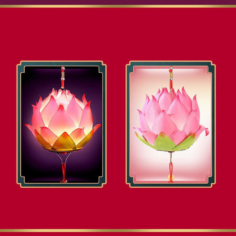 Lanterne dragon en forme de fleur de lotus à faire soi-même | Décoration spirituelle pour la maison