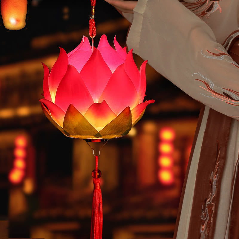 Lanterne dragon en forme de fleur de lotus à faire soi-même | Décoration spirituelle pour la maison