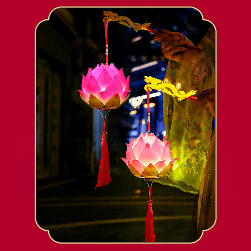 Lanterne dragon en forme de fleur de lotus à faire soi-même | Décoration spirituelle pour la maison