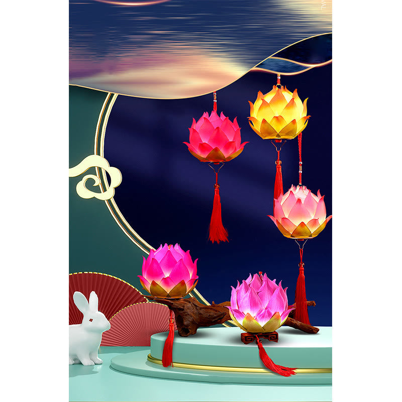 Lanterne dragon en forme de fleur de lotus à faire soi-même | Décoration spirituelle pour la maison