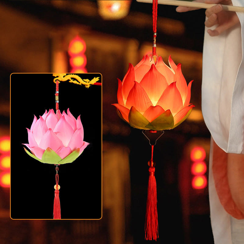 Lanterne dragon en forme de fleur de lotus à faire soi-même | Décoration spirituelle pour la maison
