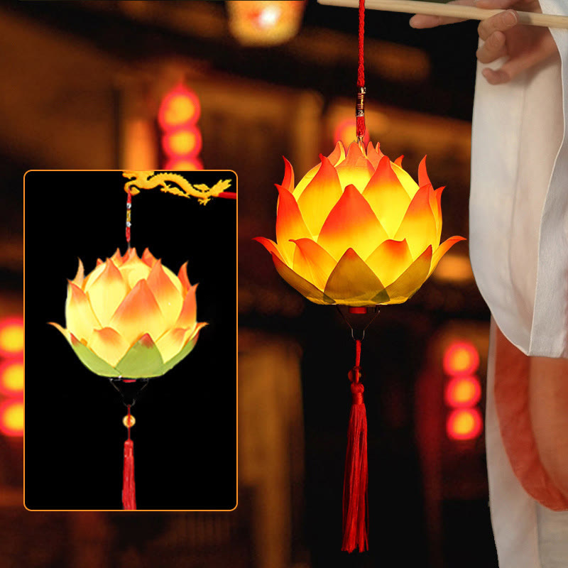 Lanterne dragon en forme de fleur de lotus à faire soi-même | Décoration spirituelle pour la maison