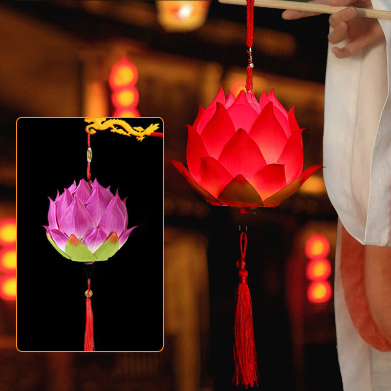 Lanterne dragon en forme de fleur de lotus à faire soi-même | Décoration spirituelle pour la maison