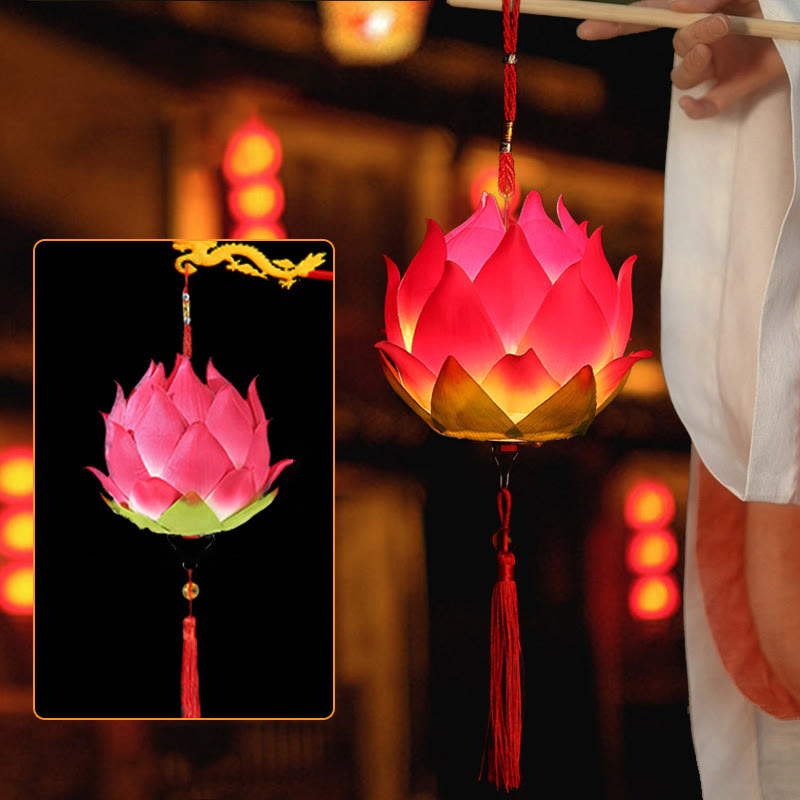Lanterne dragon en forme de fleur de lotus à faire soi-même | Décoration spirituelle pour la maison