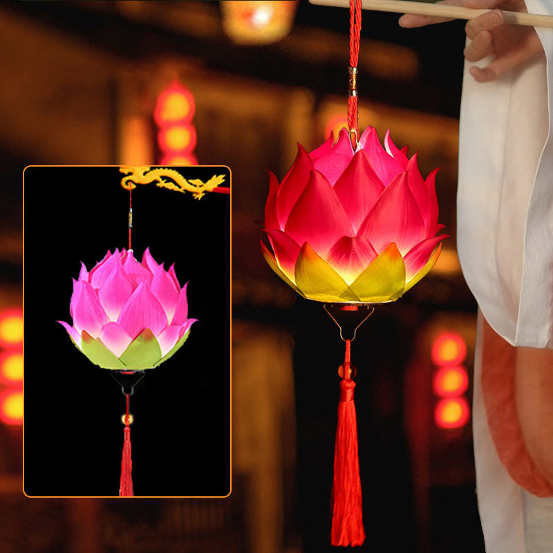 Lanterne dragon en forme de fleur de lotus à faire soi-même | Décoration spirituelle pour la maison