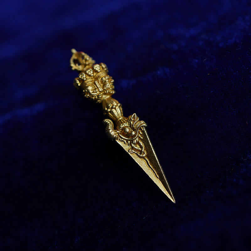 Pendentif spirituel Dorje Vajra | Laiton et cuivre | Décoration suspendue de 47 mm