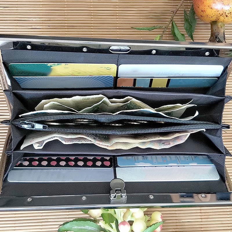 Portefeuille floral brodé recto verso 19 cm | Spiritual Accessories
