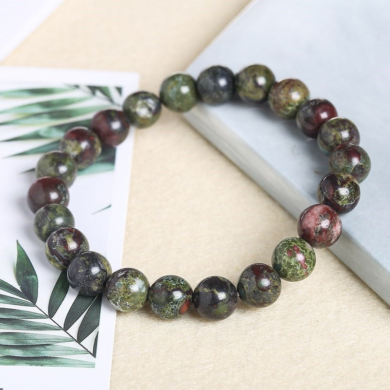 Bracelet en pierre de sang de dragon pour la force et la vitalité
