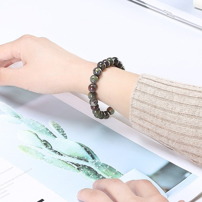 Bracelet en pierre de sang de dragon pour la force et la vitalité