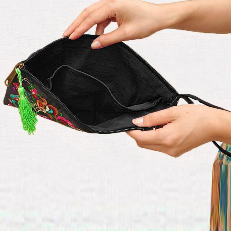 Portefeuille Dragon Papillon Cosmos Fleur Spirituelle 14x25cm