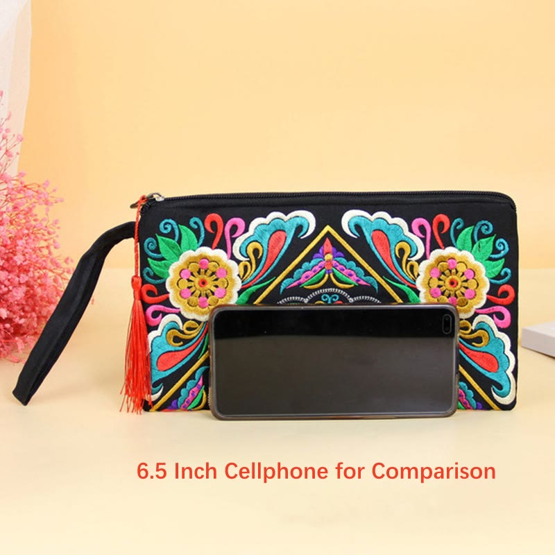 Portefeuille Dragon Papillon Cosmos Fleur Spirituelle 14x25cm