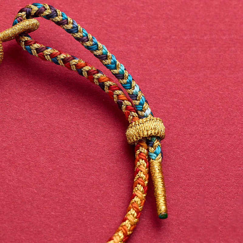 Bracelet porte-bonheur Dragon Feng Shui avec breloque en cuivre