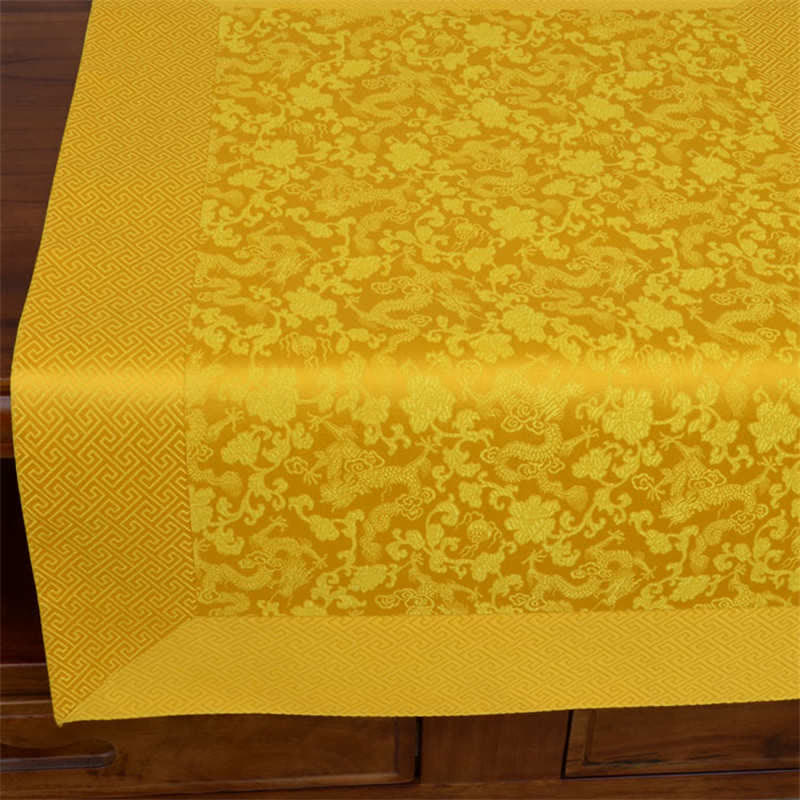 Tapis d'autel de prière tibétain Jacquard à motif de dragon 70 cm