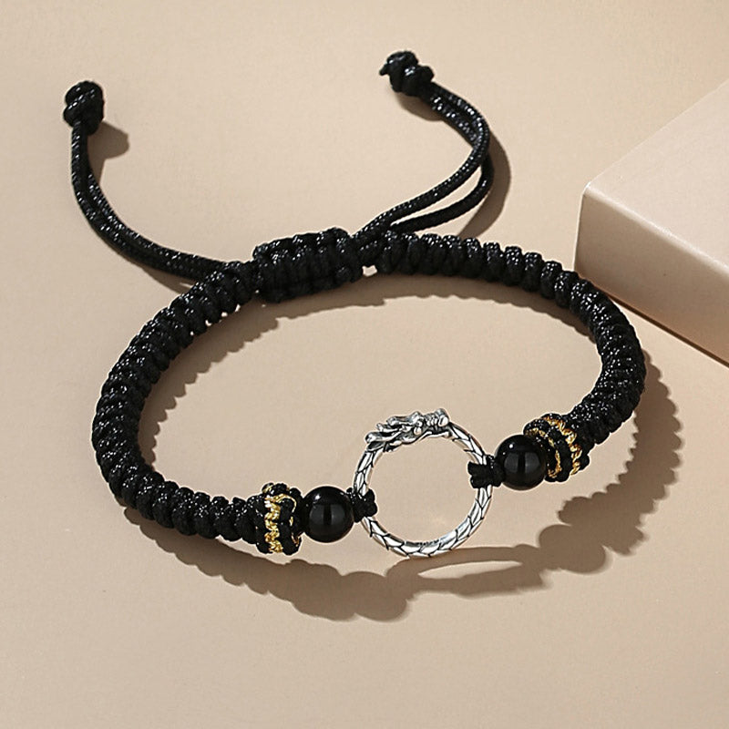 Bracelet Dragon et Phénix en argent sterling 925 | Équilibre et Chance