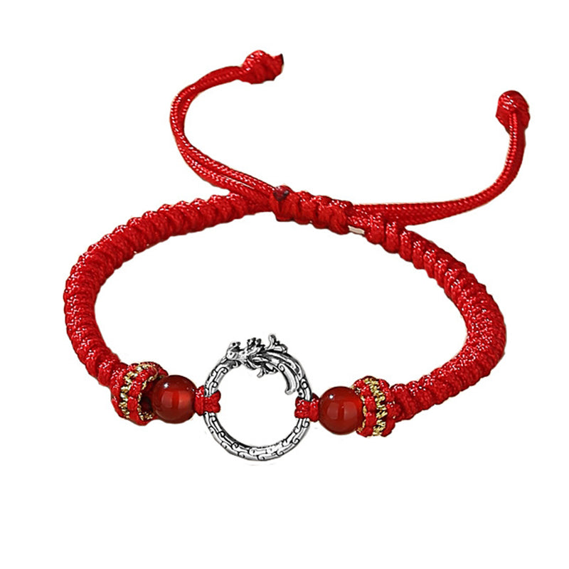 Bracelet Dragon et Phénix en argent sterling 925 | Équilibre et Chance