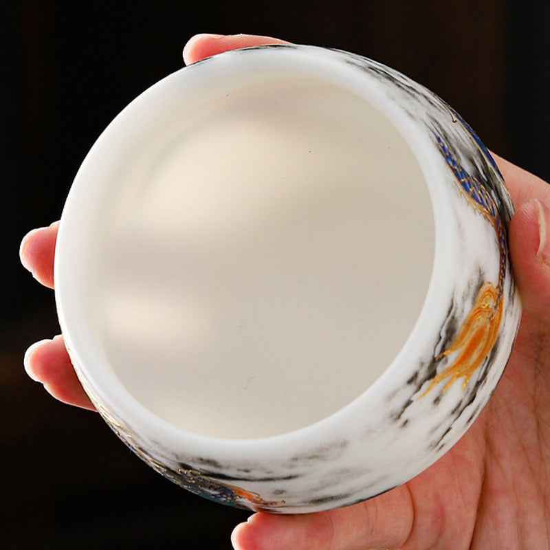 Tasse à thé en céramique « Dragon jouant avec une perle » 160 ml | Vaisselle