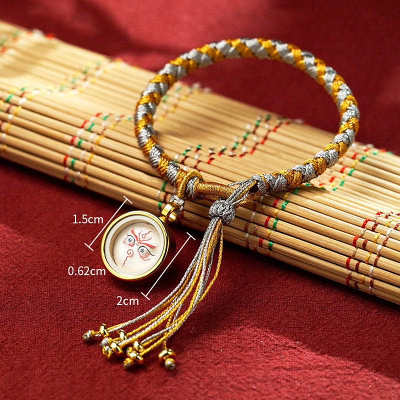 Bracelet porte-bonheur en écailles de dragon avec cinq dieux de la richesse