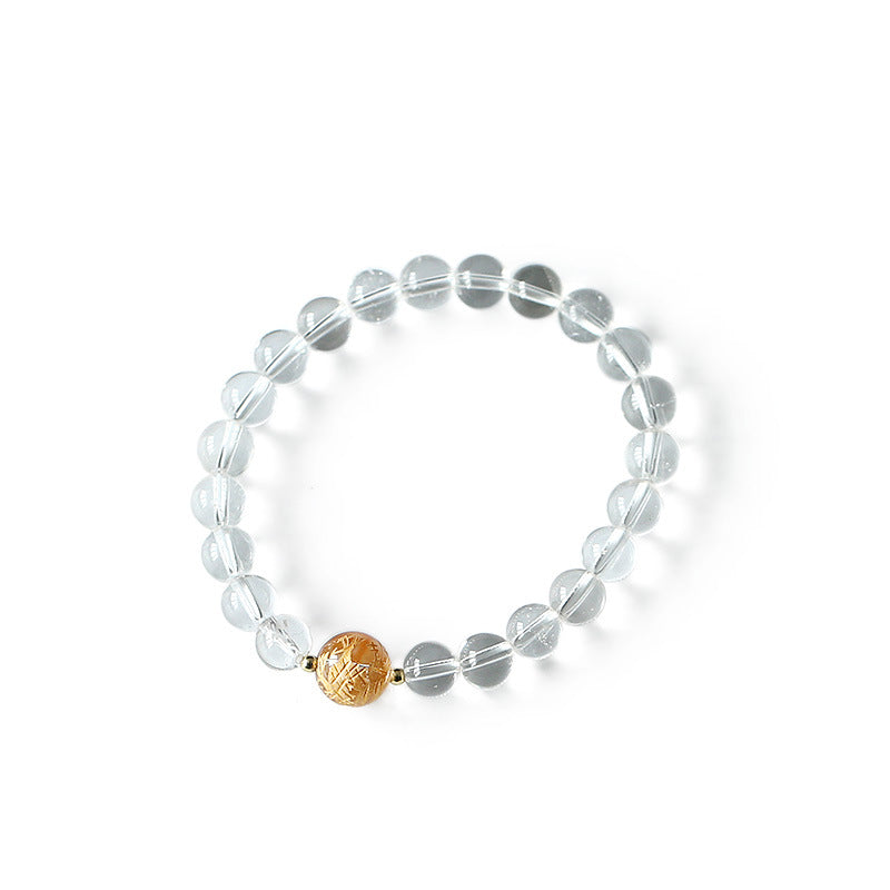 Bracelet Force du Dragon | Obsidienne noire et onyx blanc 10 mm