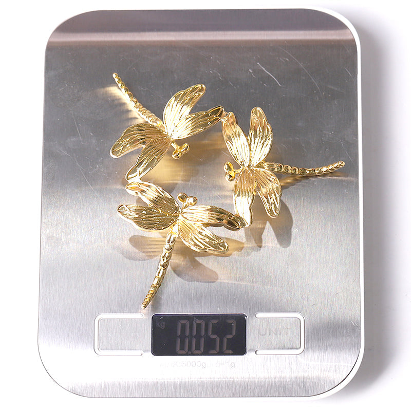 Dragonfly Design Metal Crystal Holder 4-inch | Spiritual Decor