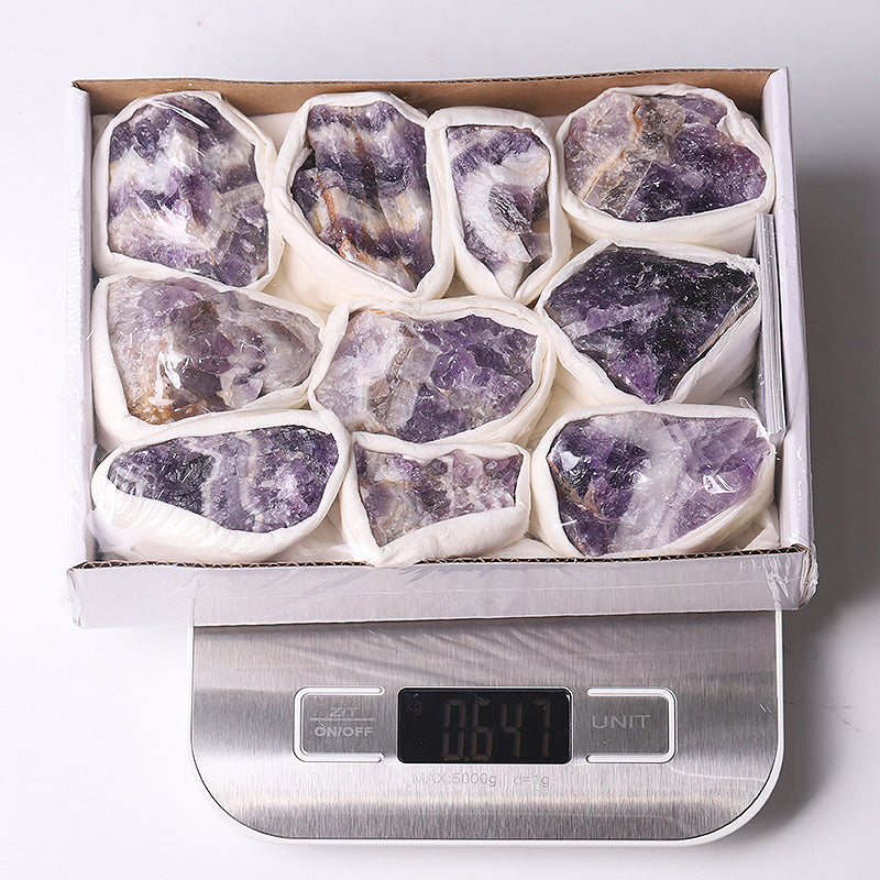 Dream Amethyst Raw Stone Collection Box 5x7 inch
