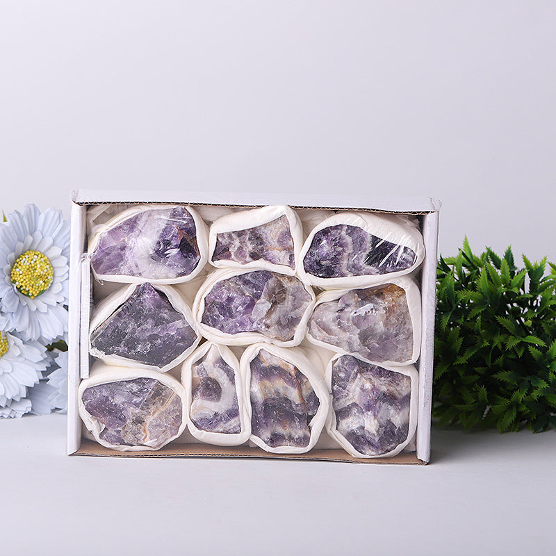 Dream Amethyst Raw Stone Collection Box 5x7 inch