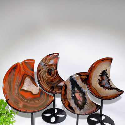 Figurine en cristal de lune Druzy Sardonyx 5-6