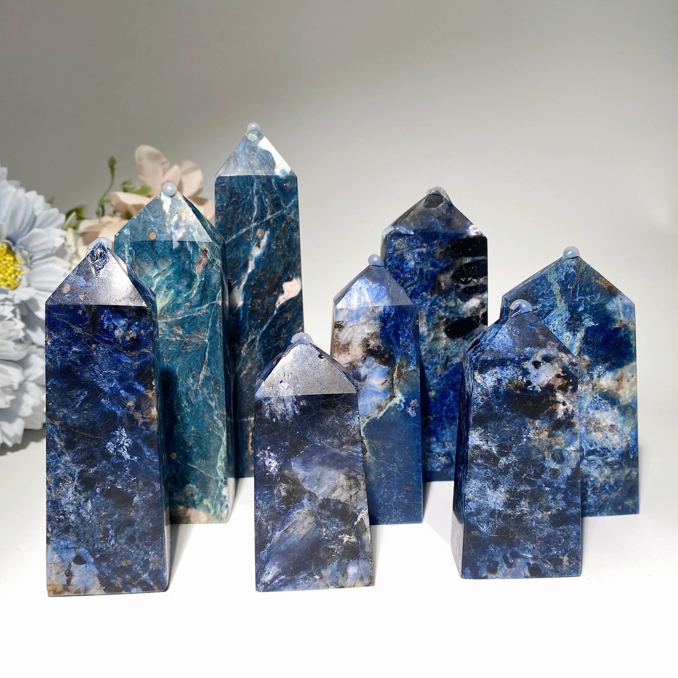 Dumortierite Crystal Tower 2.9-5.2 Inch Healing Display