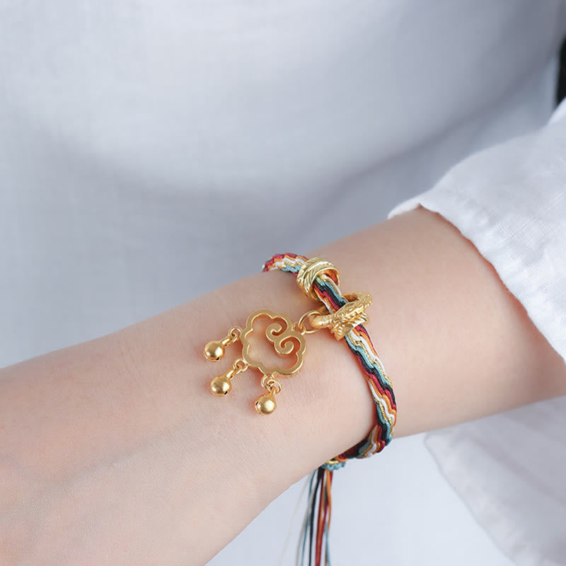 Bracelet spirituel à nœud de réincarnation de couleur Dunhuang