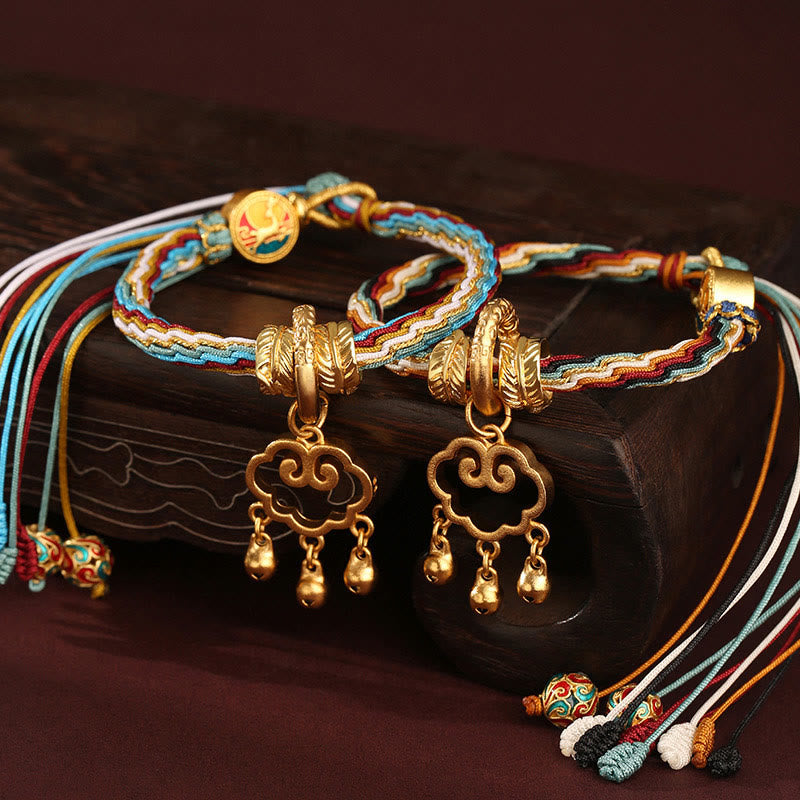 Bracelet spirituel à nœud de réincarnation de couleur Dunhuang
