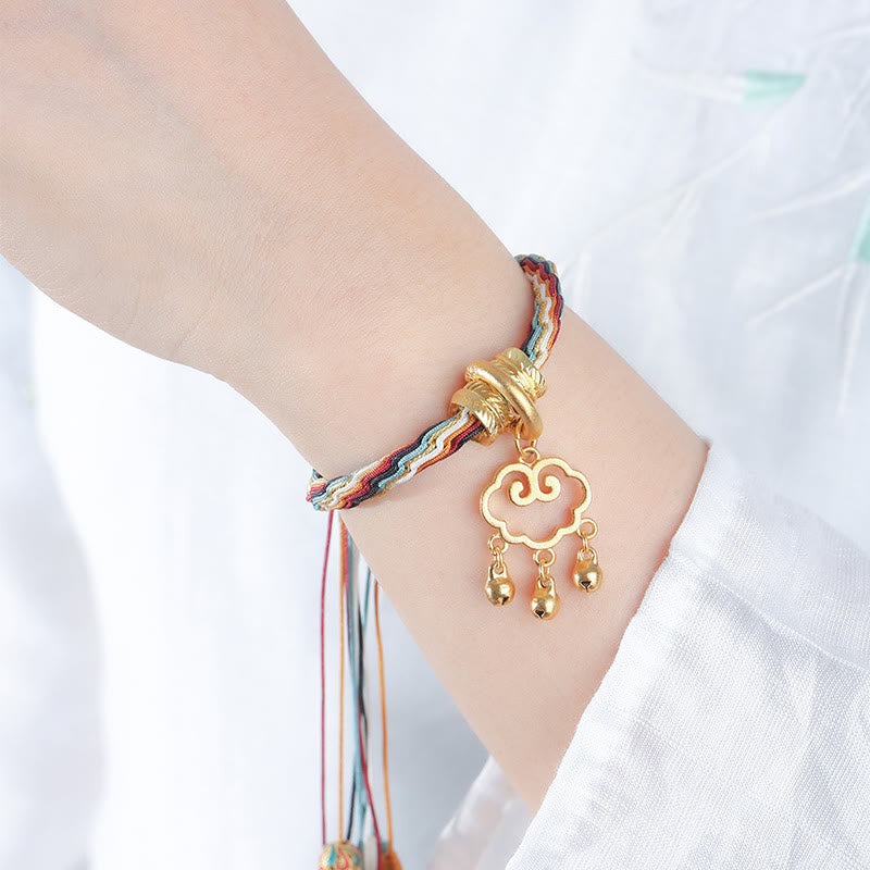 Bracelet spirituel à nœud de réincarnation de couleur Dunhuang