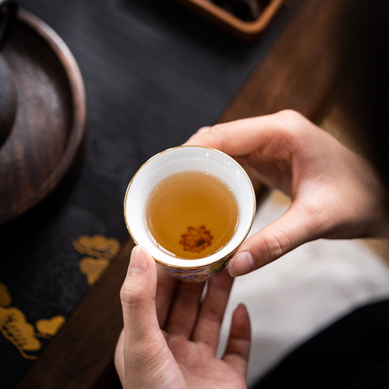 Tasse à thé en céramique Dunhuang Flying Apsaras 100 ml, décor zen