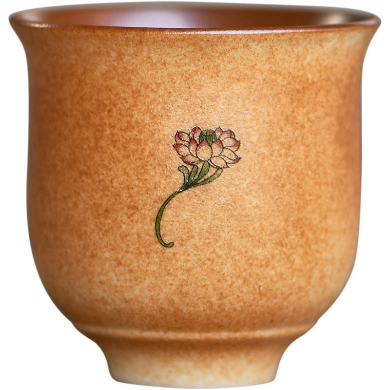 Tasse à thé en céramique Dunhuang Lotus 90 ml pour décoration zen