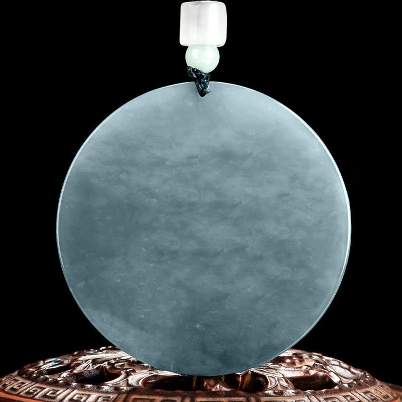 Collier Kwan Yin Jade 70cm | Pendentif d'abondance d'Avalokitesvara