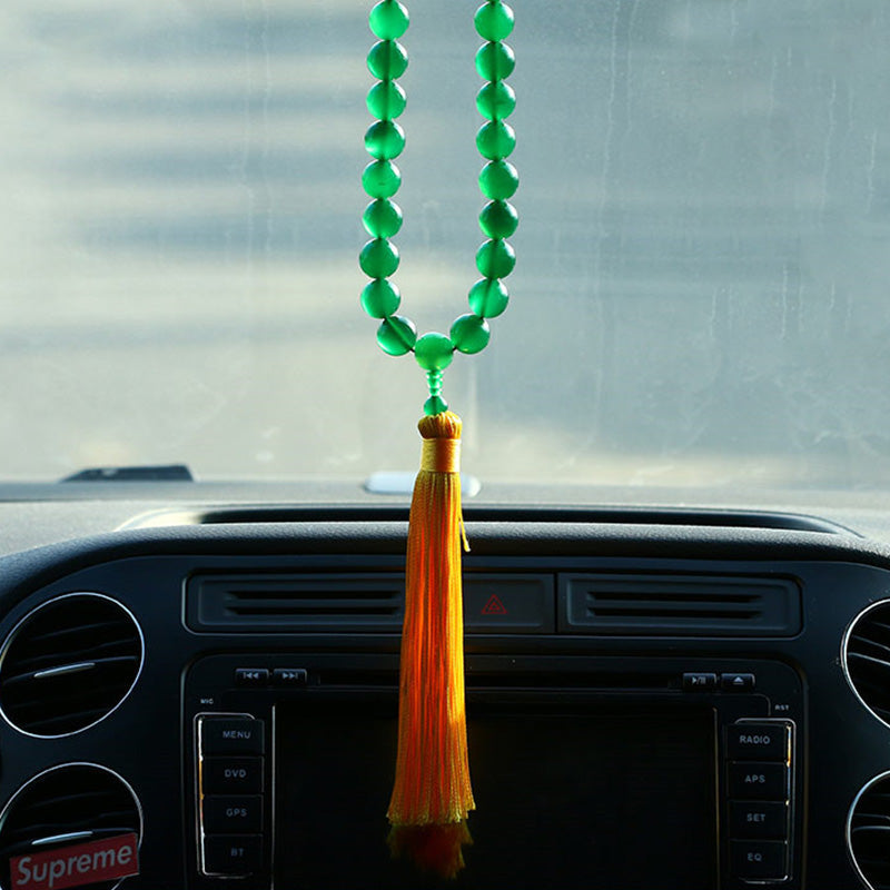 Green Agate Wrist Mala 10mm | Power & Success Bracelet