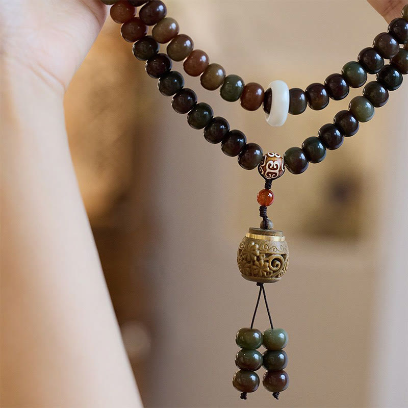 108 Bodhi Seed Mala Bracelet for Spiritual Protection