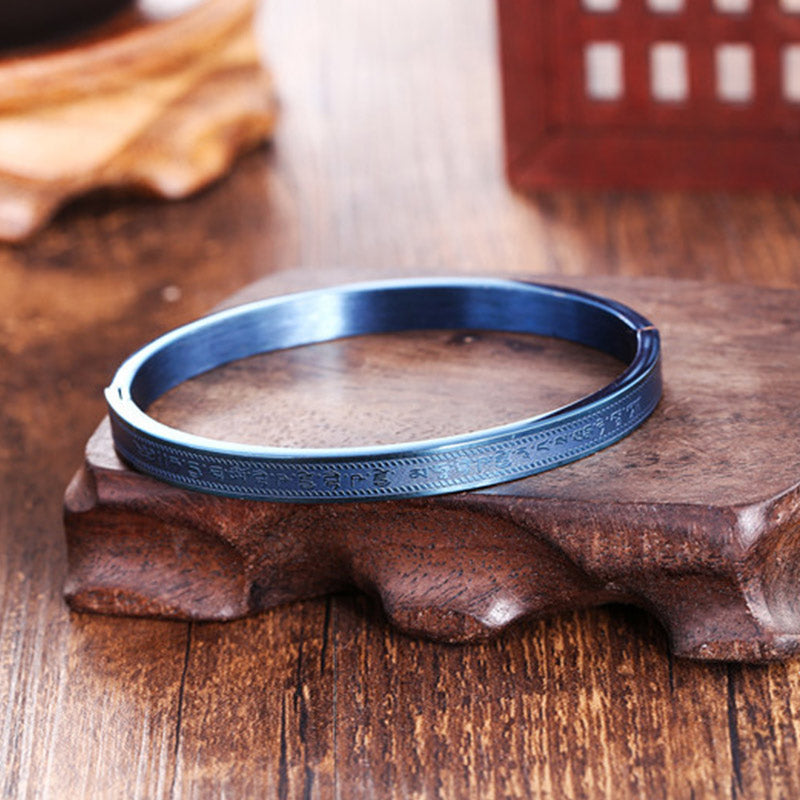 Unisex Titanium Steel Blessing Bracelet for Spiritual Balance