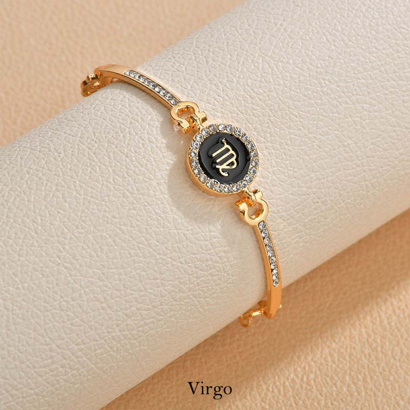 Copper Zodiac Bracelet | Adjustable 12 Constellations Chain