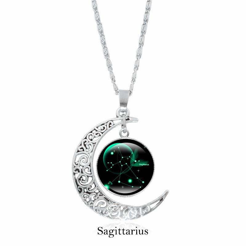 Copper Zodiac Moon Protection Necklace Chain | Spiritual Pendant