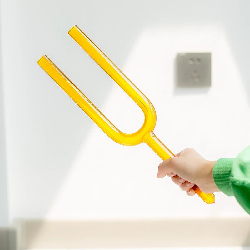 Diapason en cristal de note Mi4 - Chakra du plexus solaire