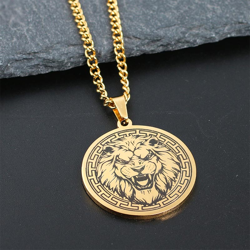 Titanium Steel Spiritual Protection Pendant Necklace Unisex