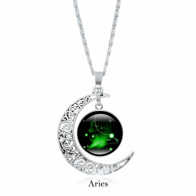Copper Zodiac Moon Protection Necklace Chain | Spiritual Pendant