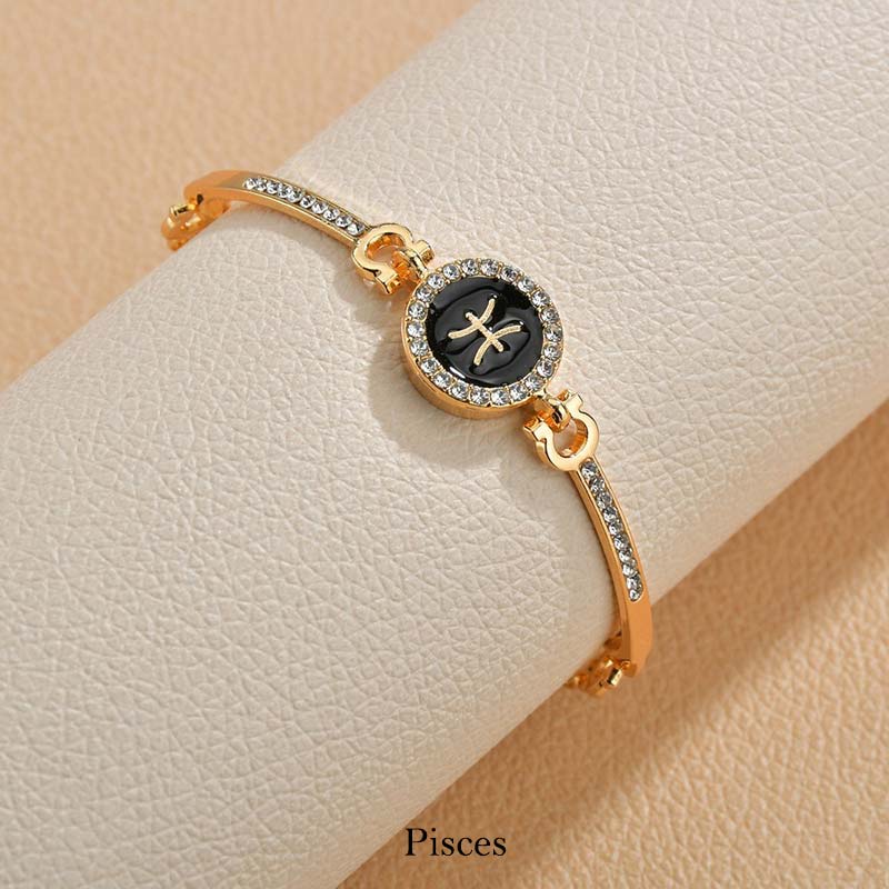 Copper Zodiac Bracelet | Adjustable 12 Constellations Chain