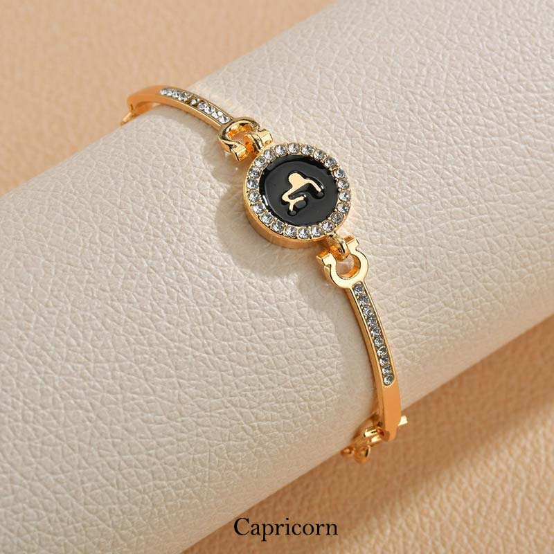 Copper Zodiac Bracelet | Adjustable 12 Constellations Chain