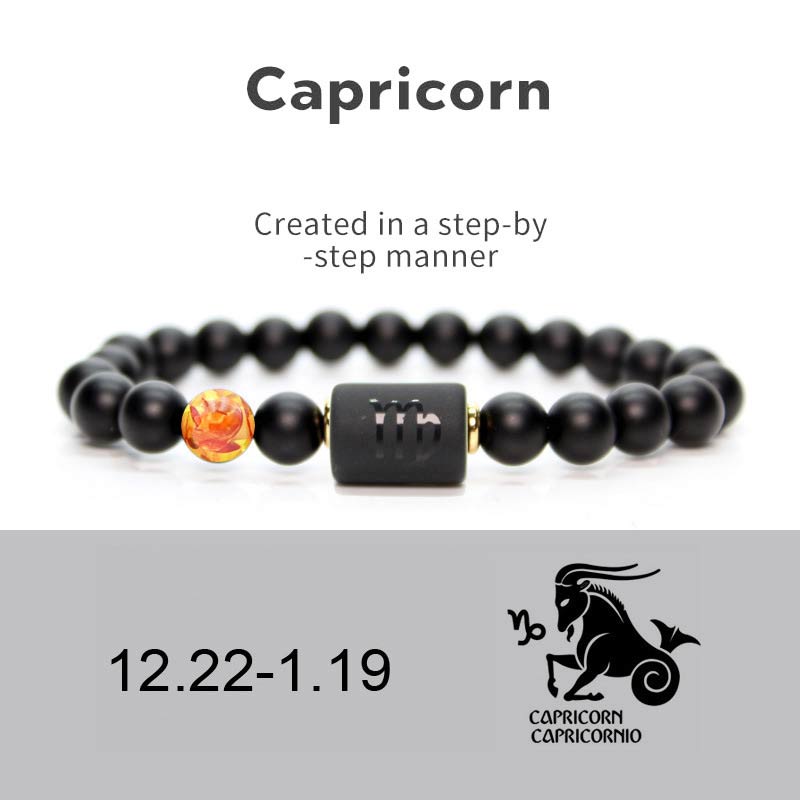 8mm Black Onyx Adjustable Chinese Zodiac Bracelet