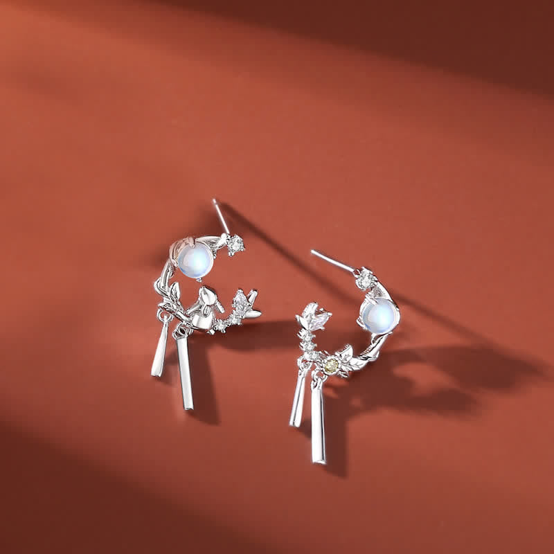 925 Sterling Silver Year of the Rabbit Moonstone Necklace