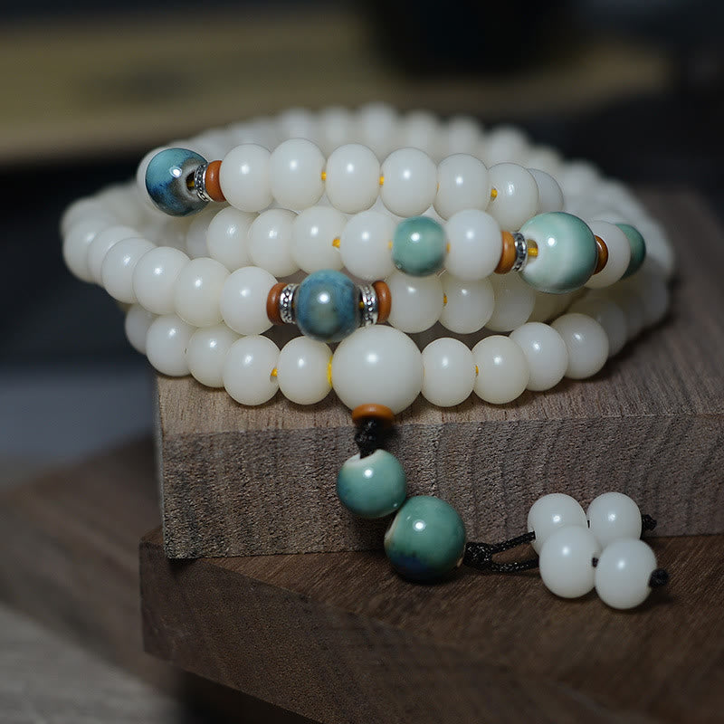 108 Bead Bodhi Seed Mala Bracelet for Calm & Protection