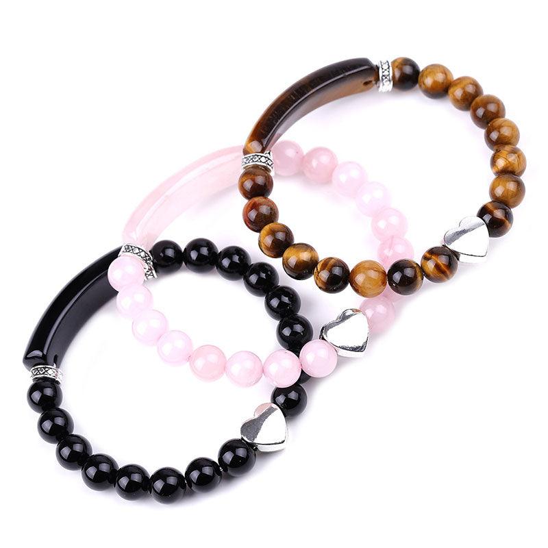 Unisex Green Aventurine Crystal Heart Spiritual Bracelet