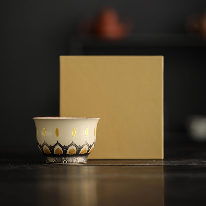 Tasse à thé chinoise en céramique 100 ml Dunhuang Mille Bouddhas