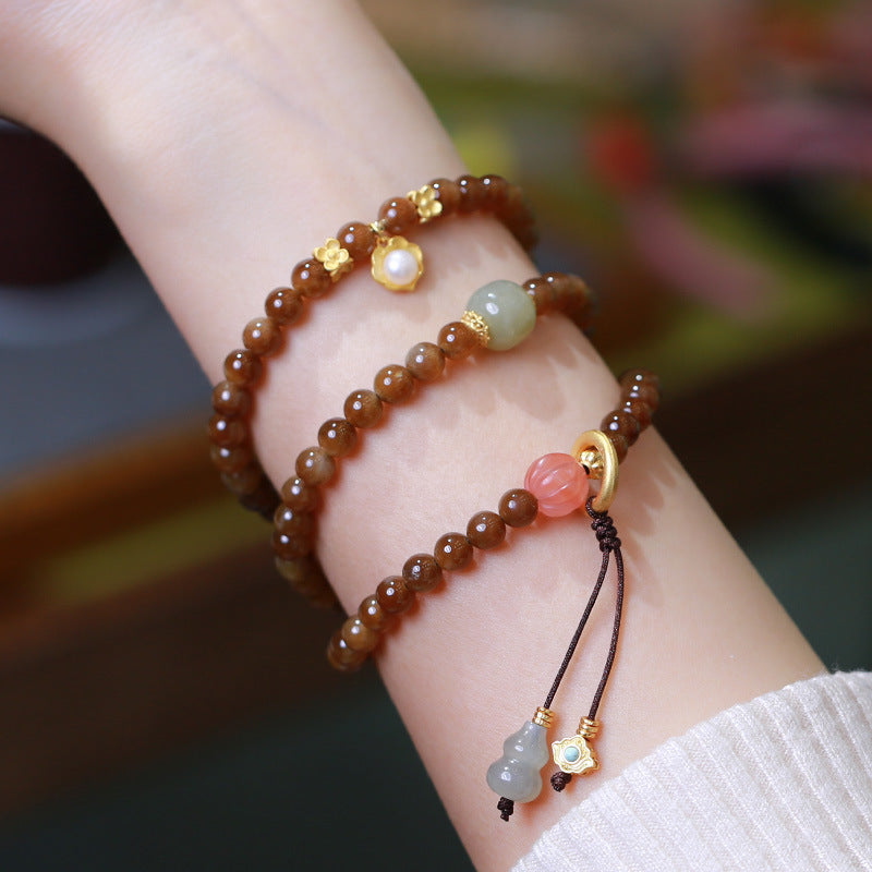 Jade Prosperity Butterfly Gourd Bracelet Necklace